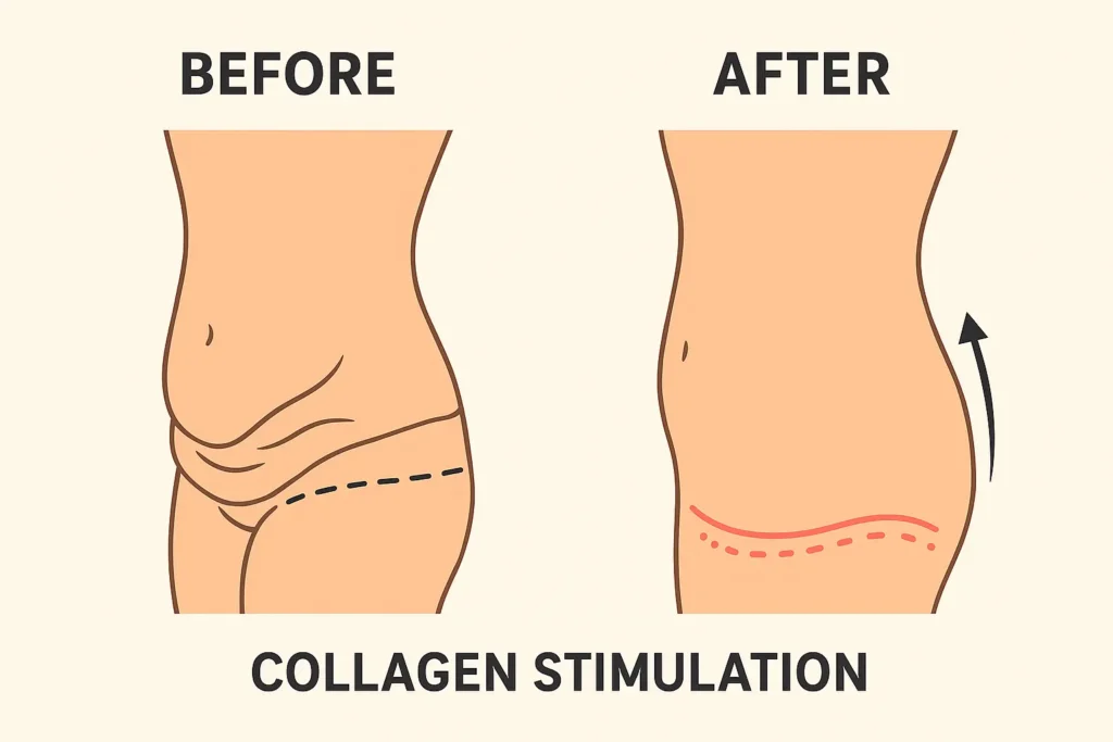 Before and after results for sagging skin after weight loss injections Market Mowbray