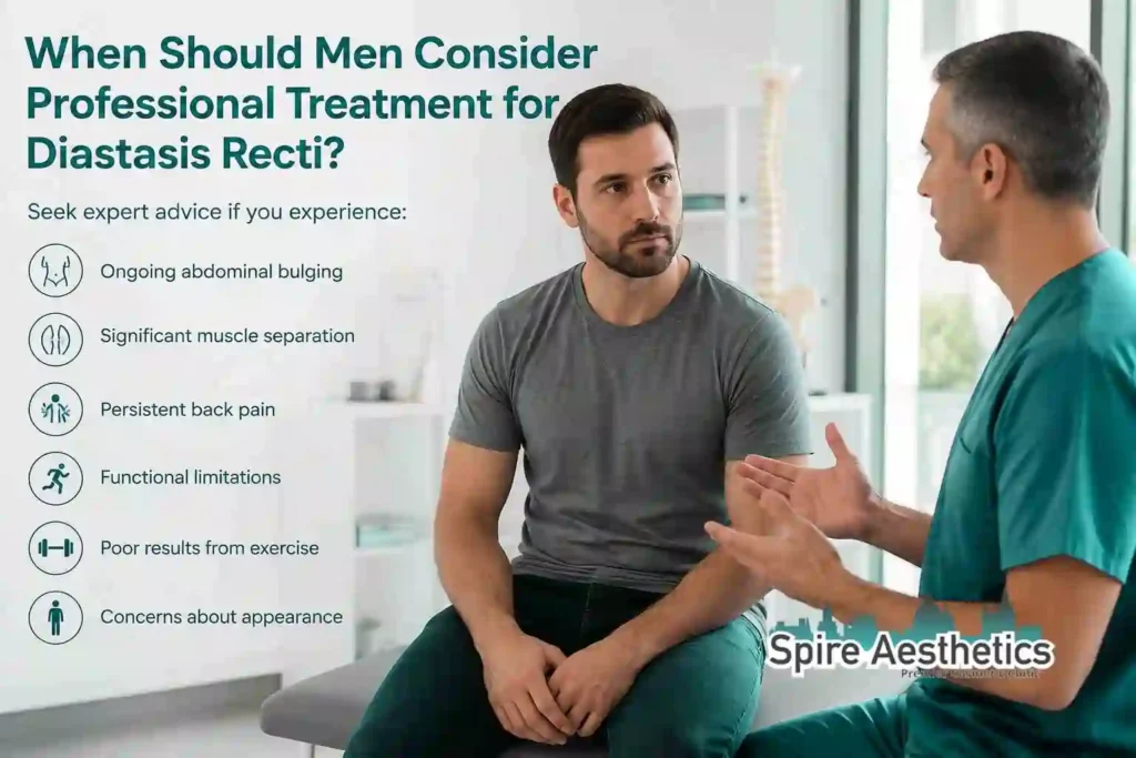 When Should Men Consider Professional Treatment for Diastasis Recti Market Mowbray?